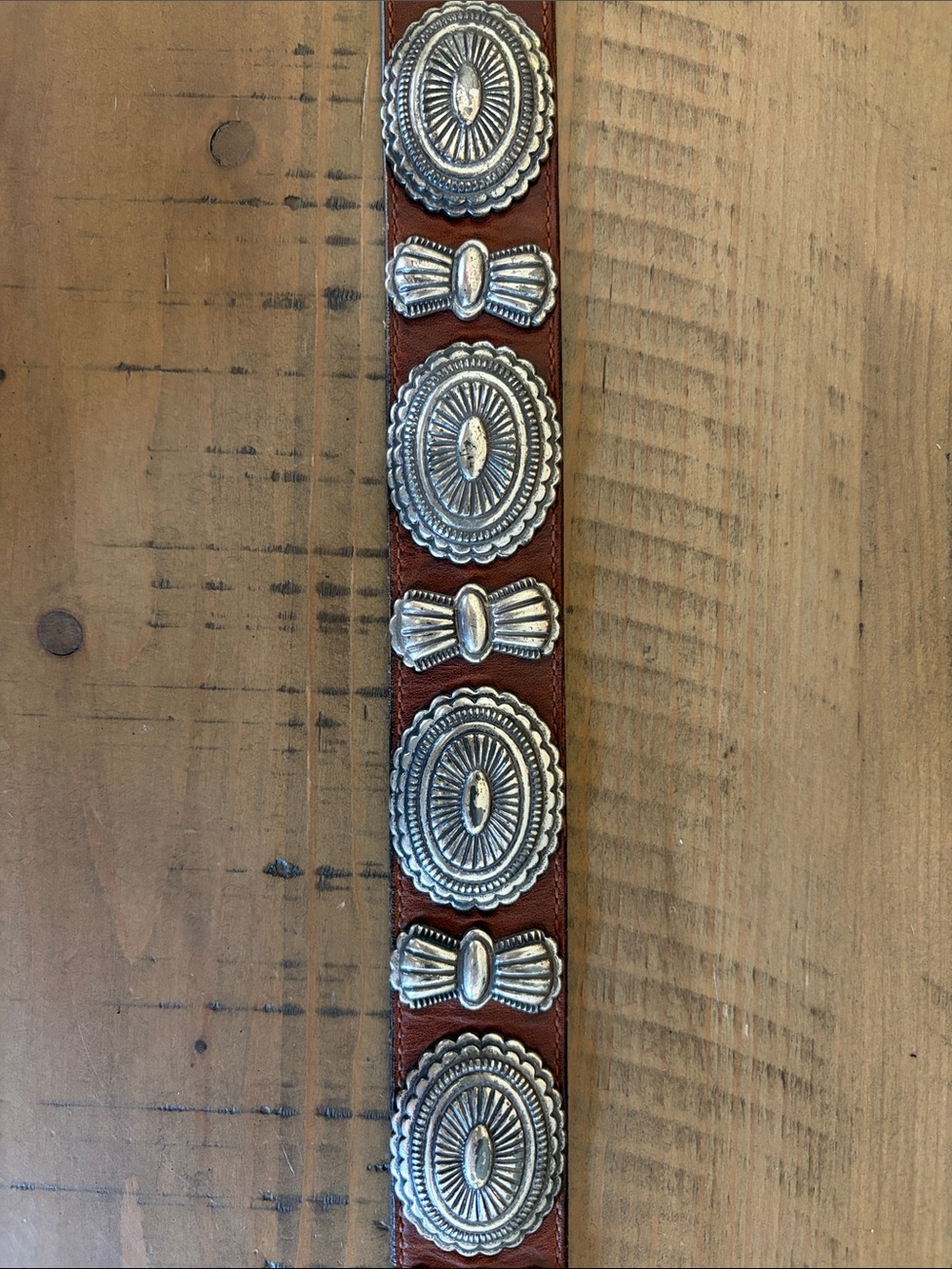Vintage Billy Belts Calif Brown Leather Western  Concho Belt Sz 30 - Picture 4 of 7